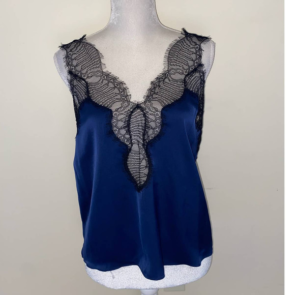 BLUE LACE SLIK TOP RAMY BROOK SIZE SMALL NWT - Picture 1 of 5